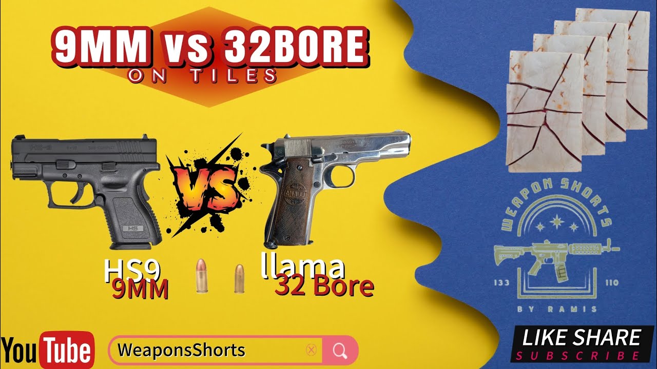 9mm pistol vs 32 bore | 9mm vs 32 bore | 9mm vs 32 bore bullet | 9mm vs 32 acp @hickok45