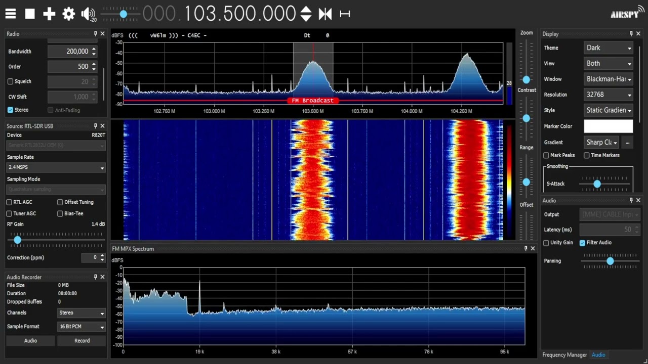 Aircheck XHEM-FM 103.5MHz (La Z 103.5 FM) Ciudad Juárez, Chihuahua