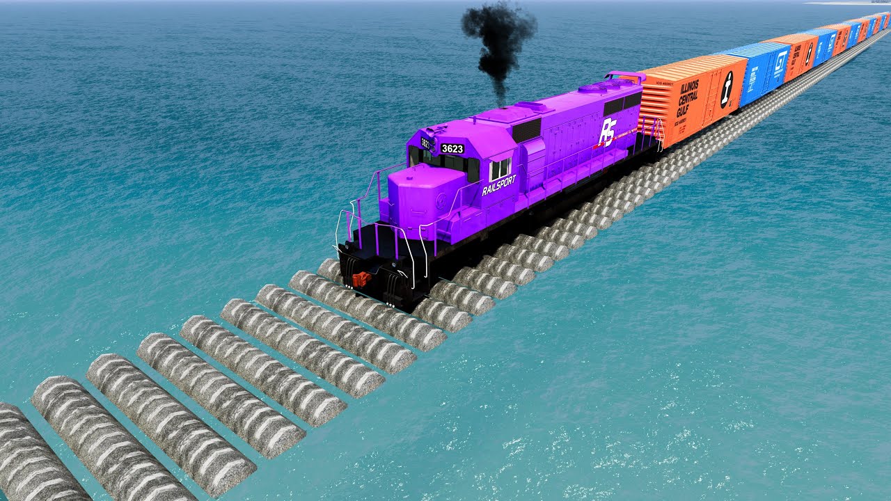 🚂🚂Train vs 100 Speedbumps Crashes | Part-2 | BeamNG.Drive