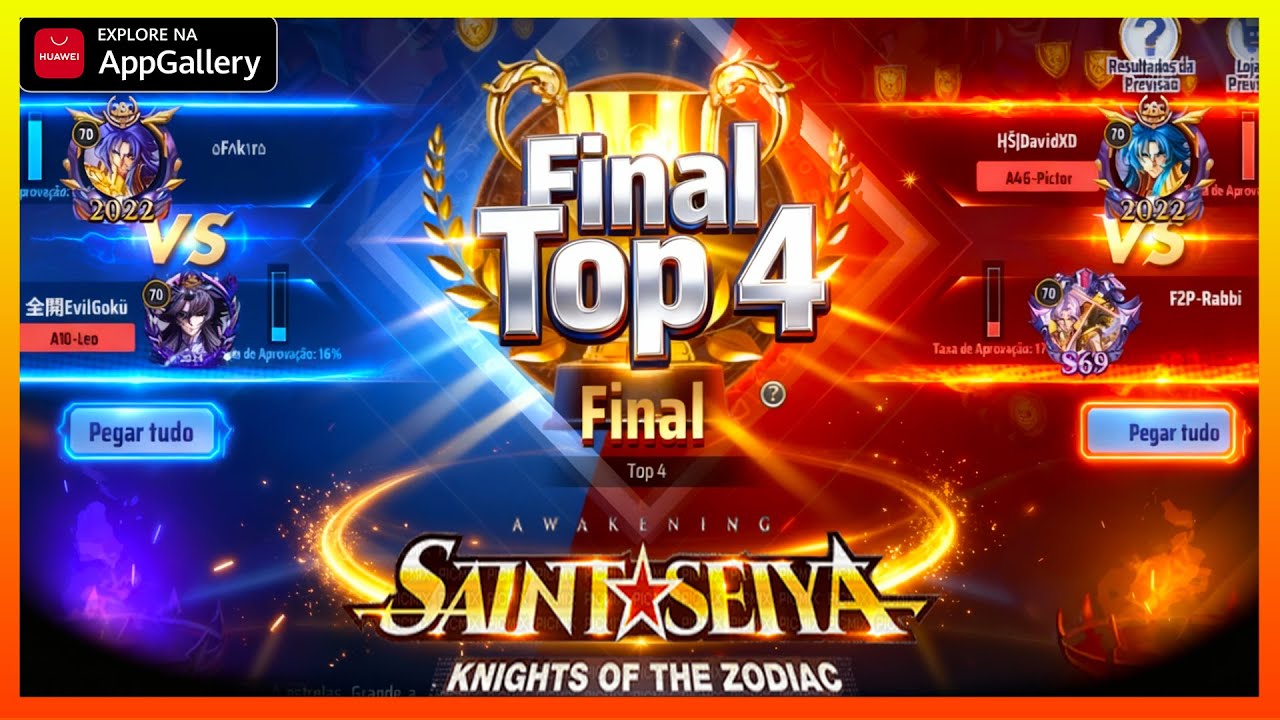 🔴 TOP 4 JAMIEL INTERSERVER! - AppGallery store com 20% de CASHBACK! SAINT SEIYA AWAKENING