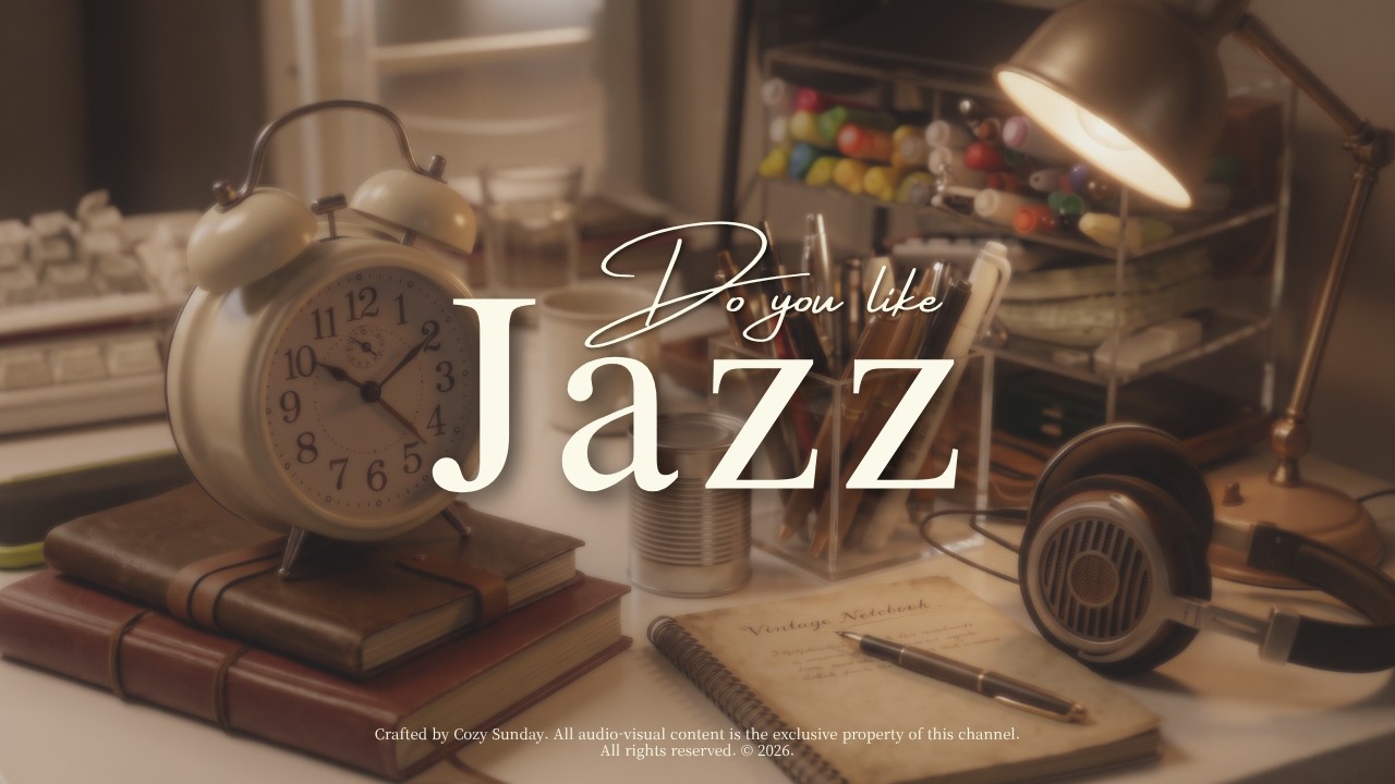 Relaxing Jazz BGM | Vinyl Crackle & Old Desk, Slow Afternoon Vibes