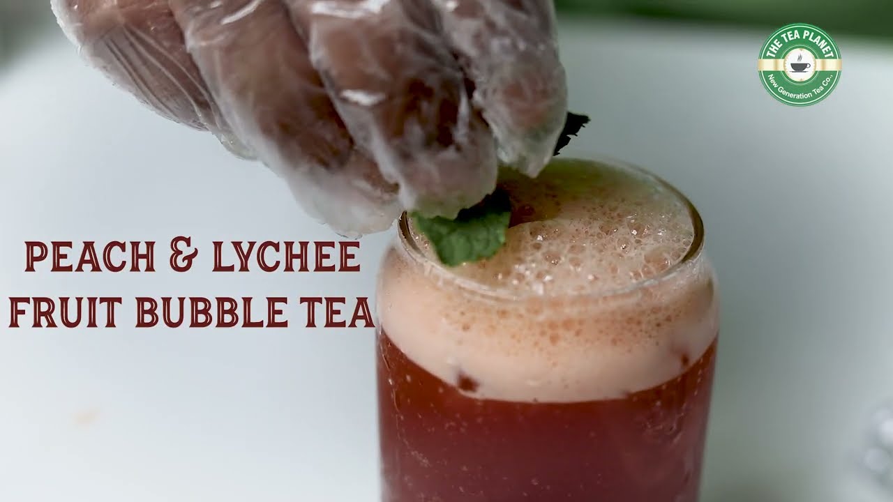 Peach Lychee Fruit Bubble Tea Recipe | The Tea Planet | Fruit Bubble Tea Series