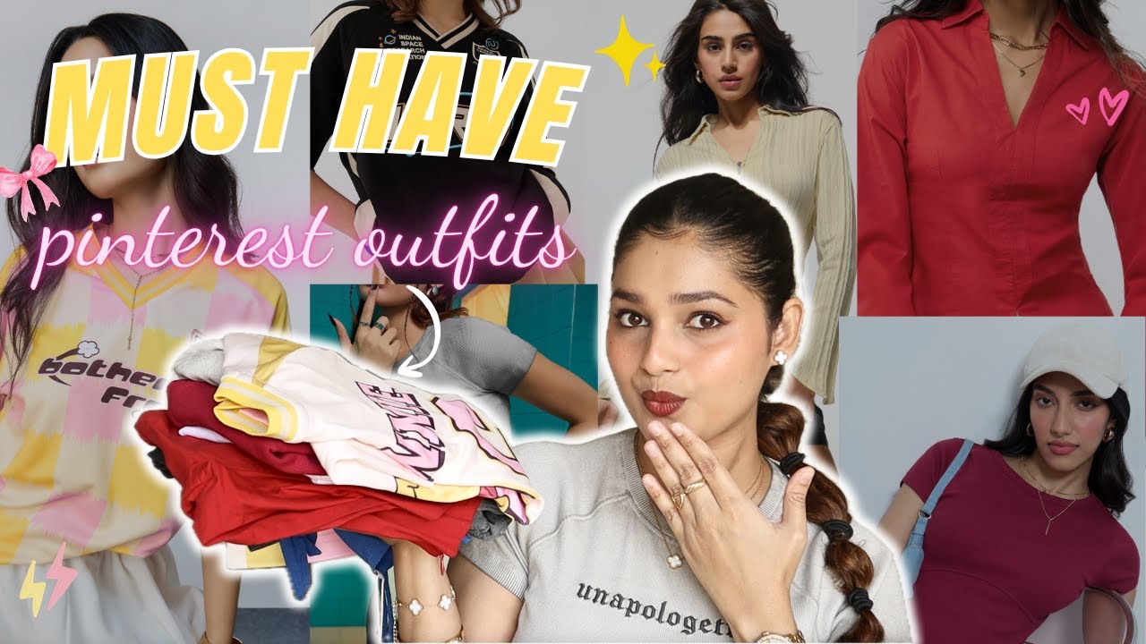 Must Have Pinteresty Asthetic Outfit Finds 👕✨ | Ribbed top, oversized t-shirt, shirts and more