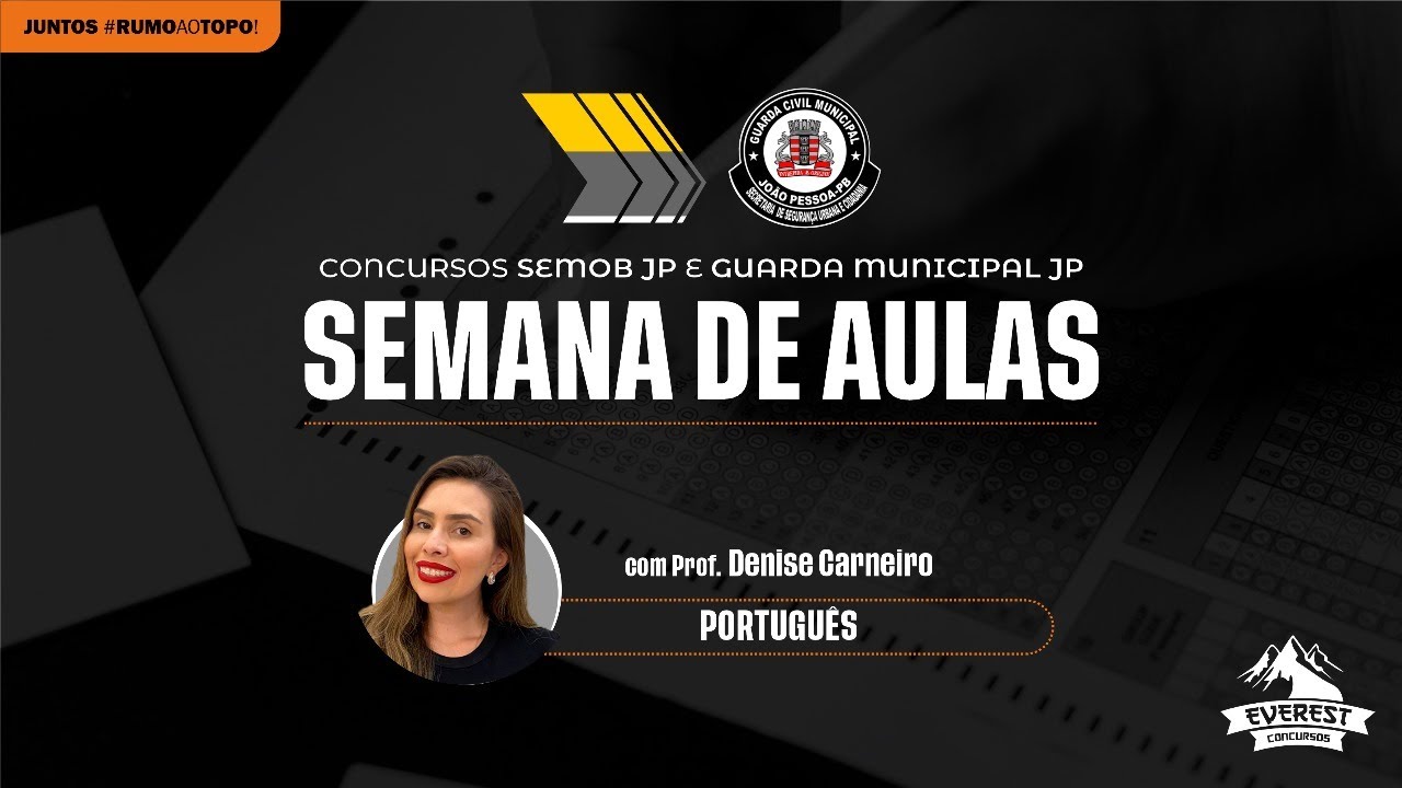 SEMANA SEMOB: LÍNGUA PORTUGUESA- Prof. Denise Carneiro | Banca IDECAN