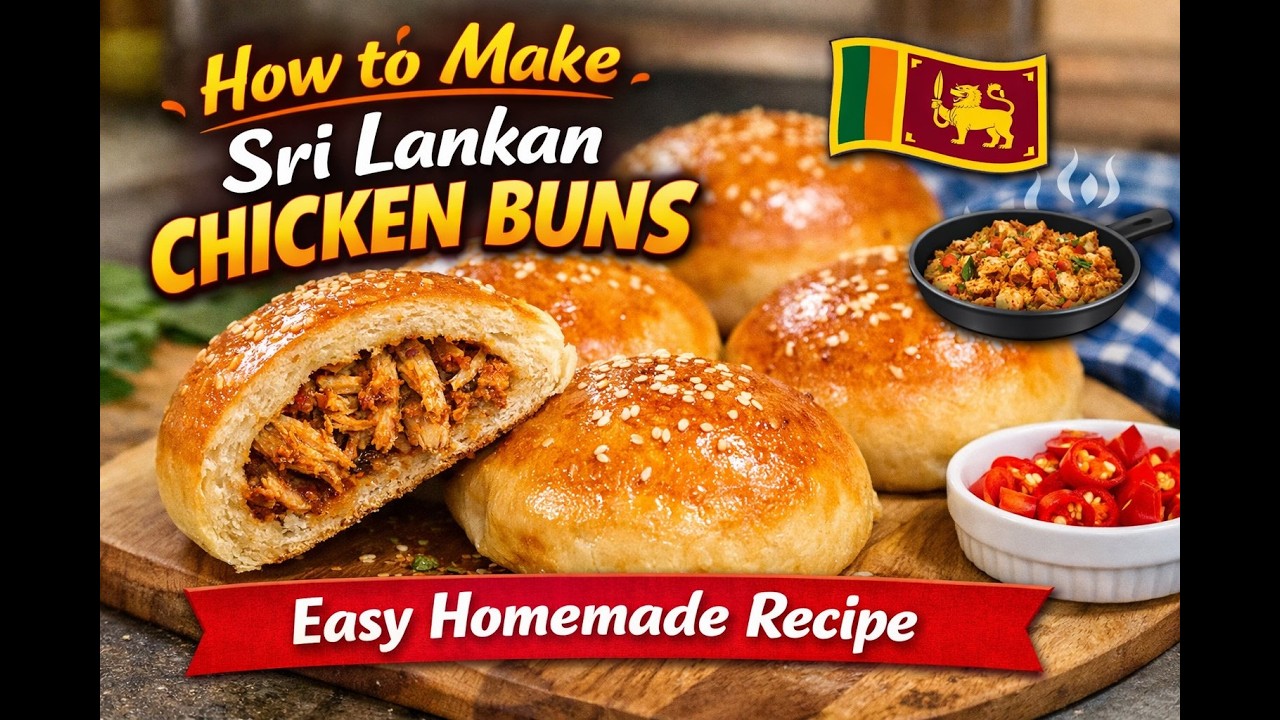 How to Make Sri Lankan Chicken Buns (චිකන් බන්ස්) | Easy Homemade Recipe