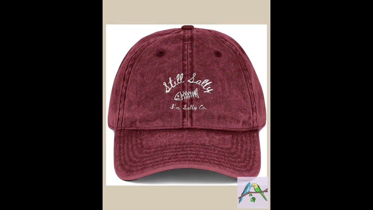 Funny Embroidered Vintage Cap: Still Salty, Beach Lover Gift