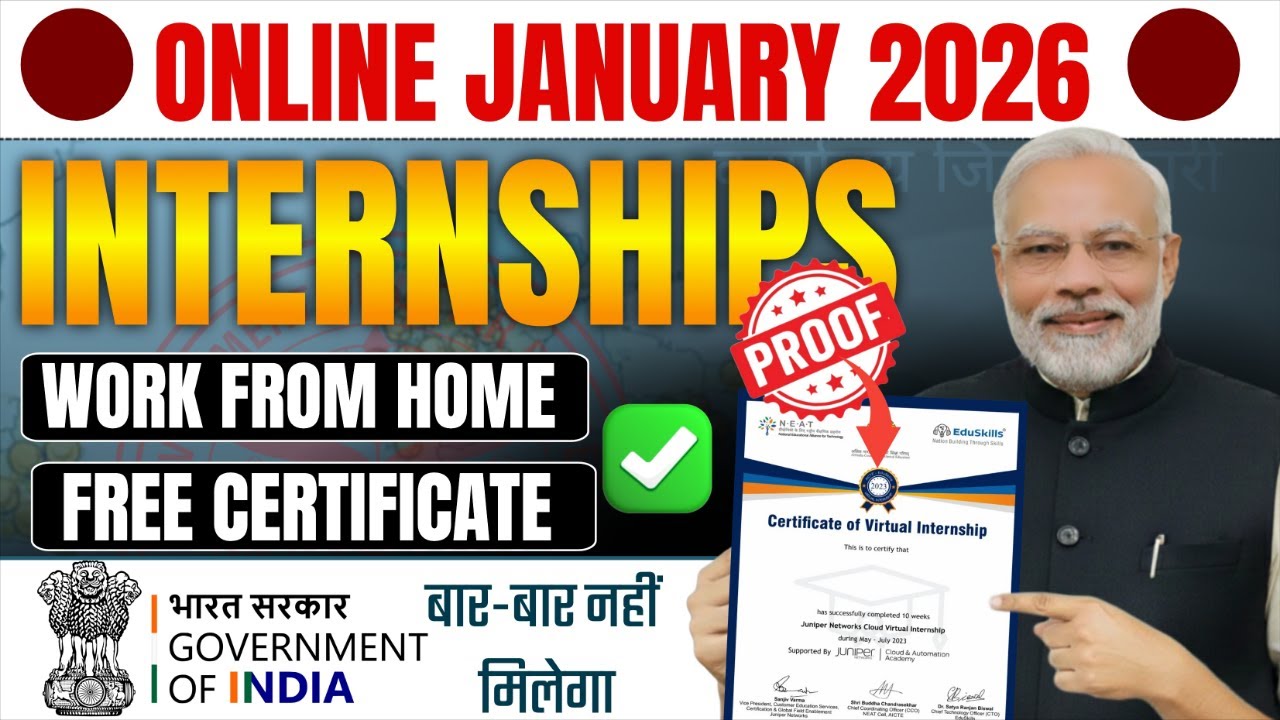 Work From Home Internship 2026 | New Year January Internship | AICTE Govt Internship Portal