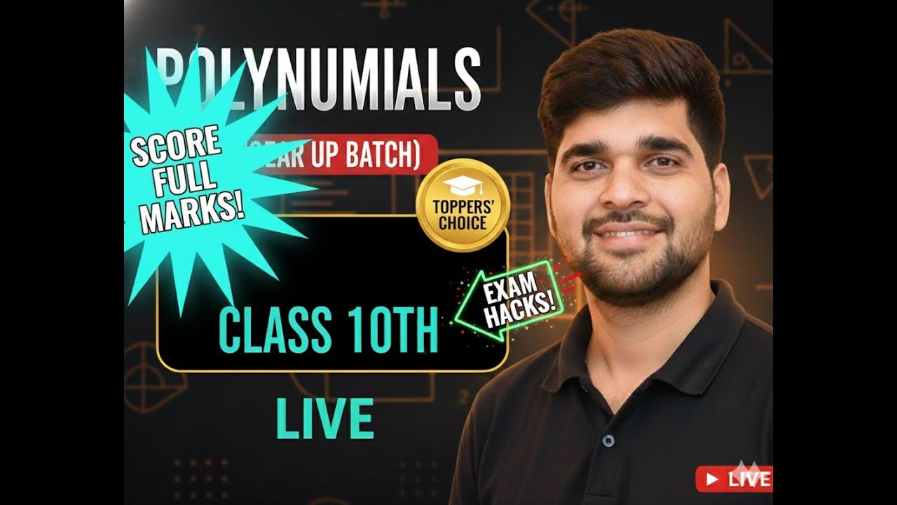 class 10th polynomial  (part - 2)ch-12st live by atul sir vison classes