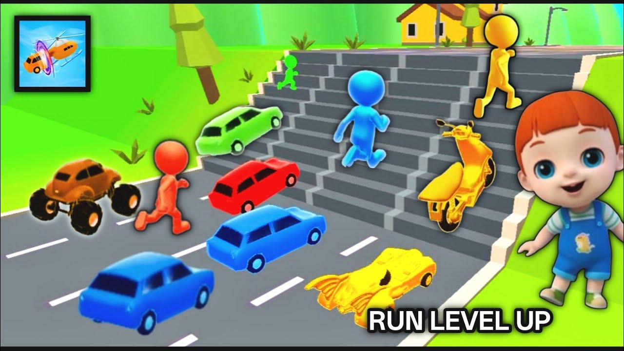 Shape shifting🚴‍♂️🏃‍♂️🚁🛵⛵Funny Race Gameplay new hyper Casual Games 