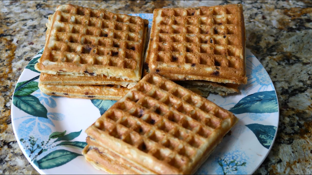 Ripe Banana Chocolate Chip Waffles