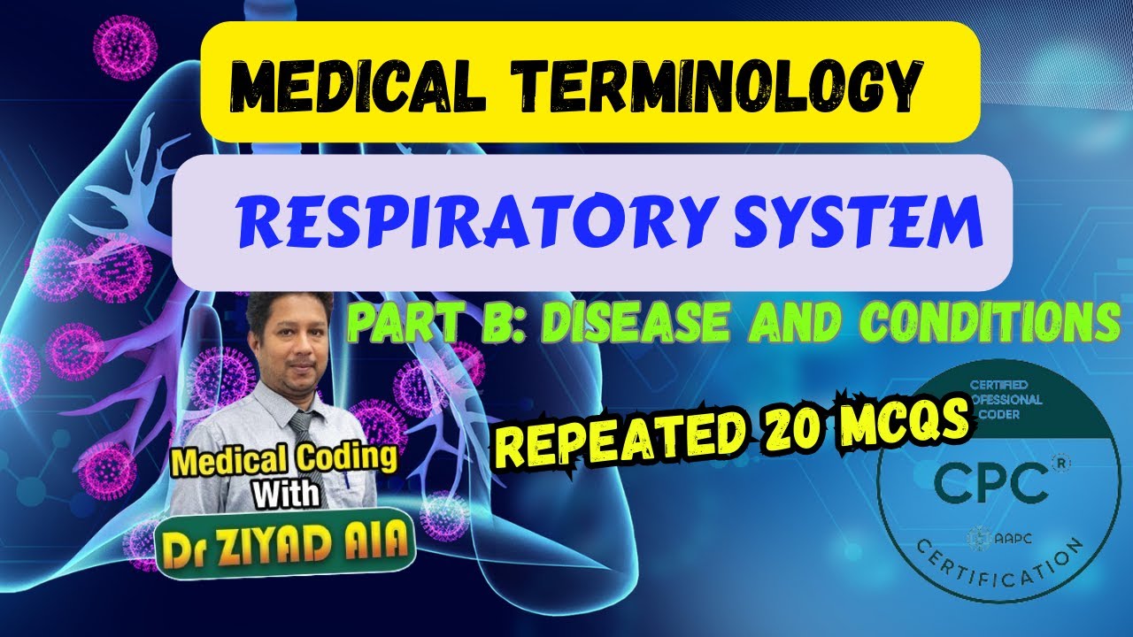Медицинская терминология: Заболевания и состояния дыхательной системы | Тест из 20 вопросов с мно...