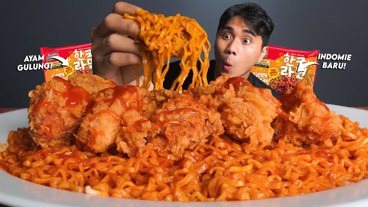 GILAA!! MUKBANG AYAM GORENG LILIT INDOMIE KOREAN SERIES TERBARU!! PARAH!!🥵
