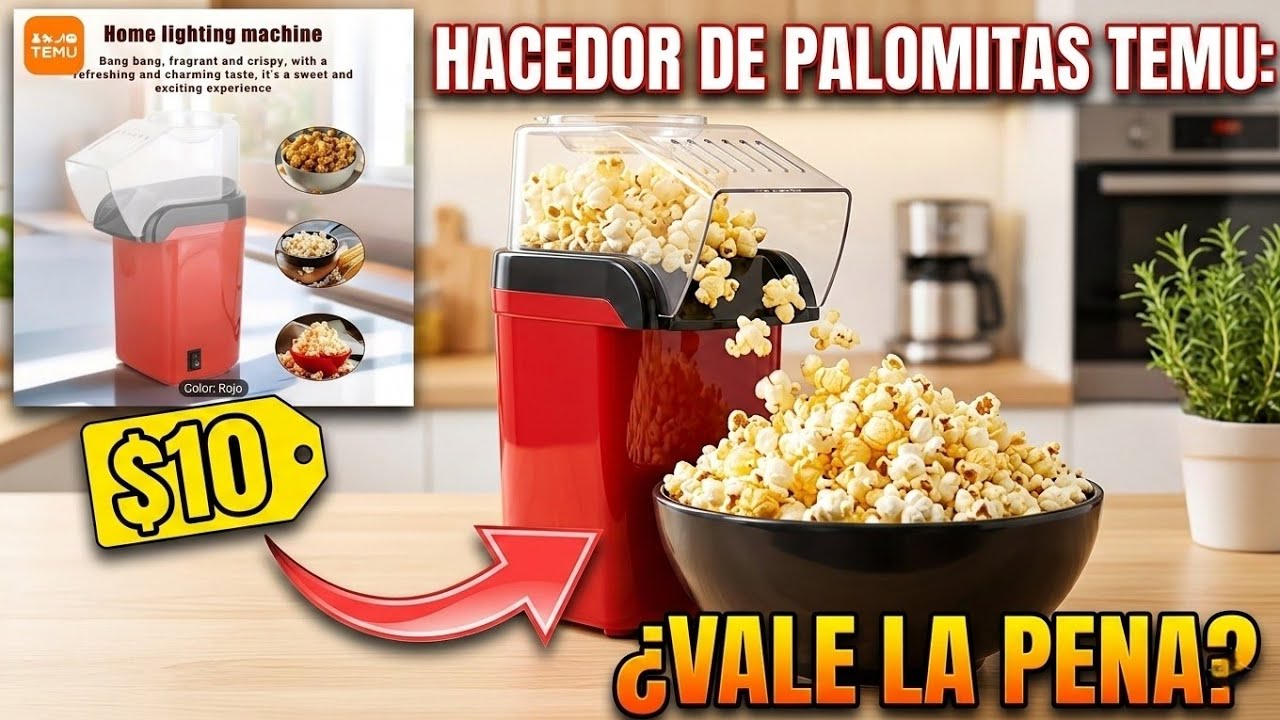 HACEDOR DE PALOMITAS DE MAIZ DE TEMU VALE LA PENA COMPRARLO POR 10 DOLARES?