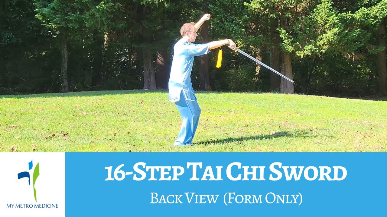 16-Step Tai Chi Straightsword (Back View | Form Only) | Performed by Dr. J | 4K Quality