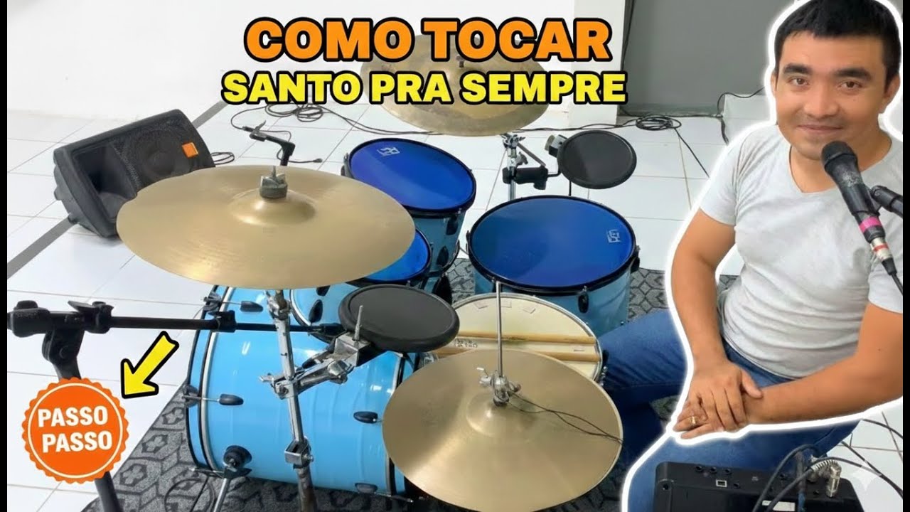 Santo Pra Sempre - Gabriel Guedes | Tutorial de Bateria Fácil