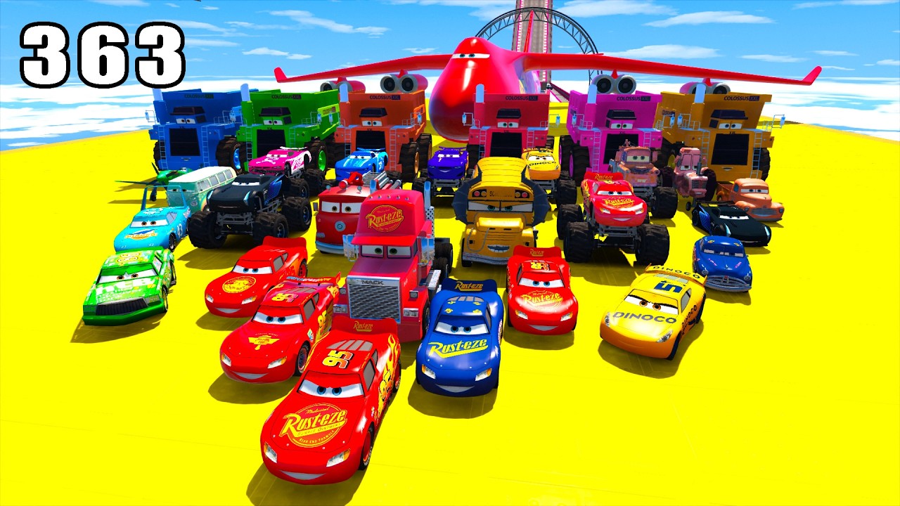 GTA V Mods Stunt Car Racing Challenge 🚙 By SPIDER-MAN With Amazing Super Cars monster trucks ep 363