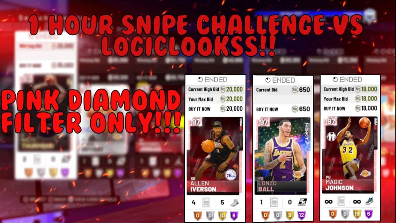 1 HOUR SNIPE CHALLENGE VS. LOGICLOOKSS!! PINK DIAMOND FILTER ONLY!!