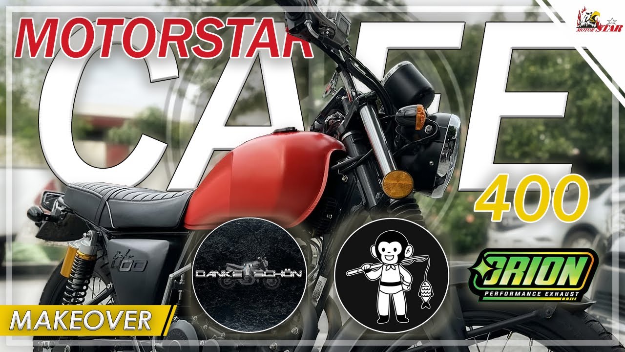 Motorstar Cafe 400 Paint and Exhaust Makeover | Danke Schon | Orion Exhaust | Neozeke