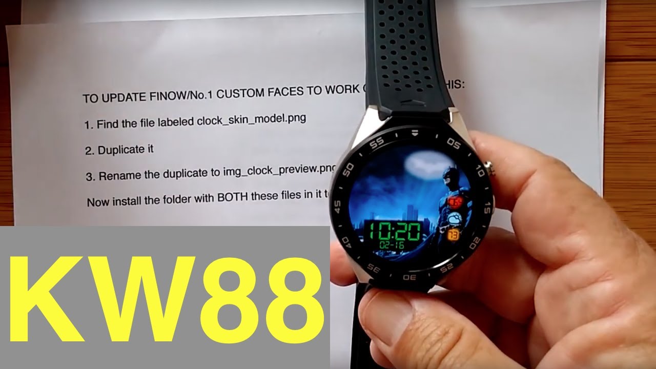 Example Watch Faces on Kingware KW88 Smartwatch AFTER 20170112 Firmware Update