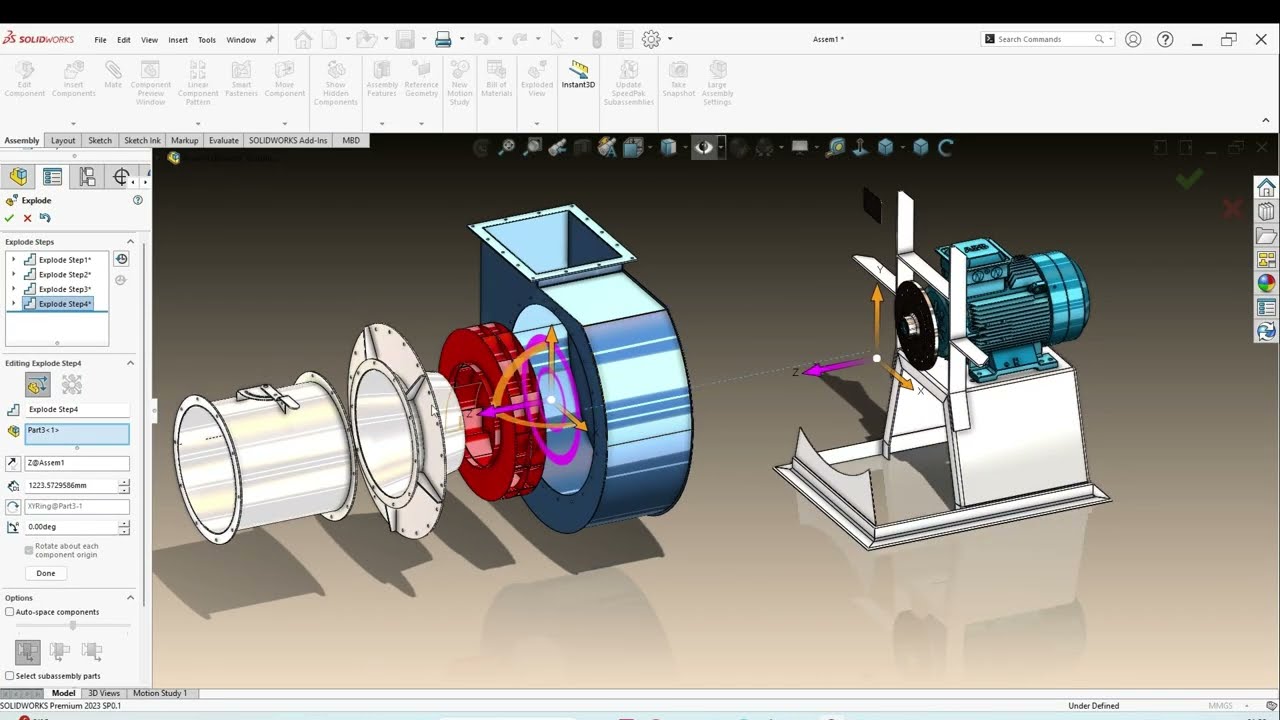 Centrifugal Blower 40hp  Design in Sheet Metal  Solidworks Design (SA FABRICATION)