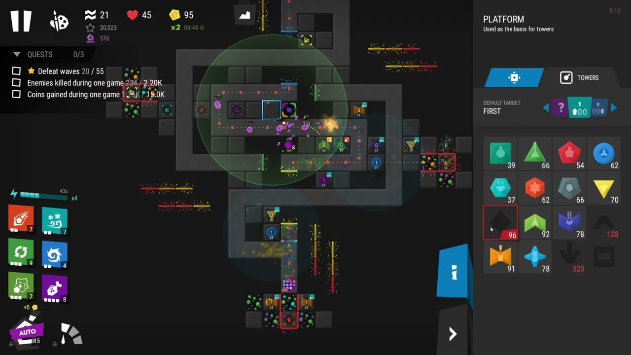 Infinitode 2 - Let's Play - level 5.b2- 2 star kinda fail