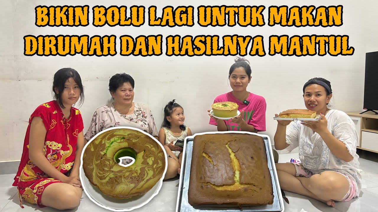 BIKIN BOLU RASA DURIAN DAN PANDAN,SEDIKIT GOSONG