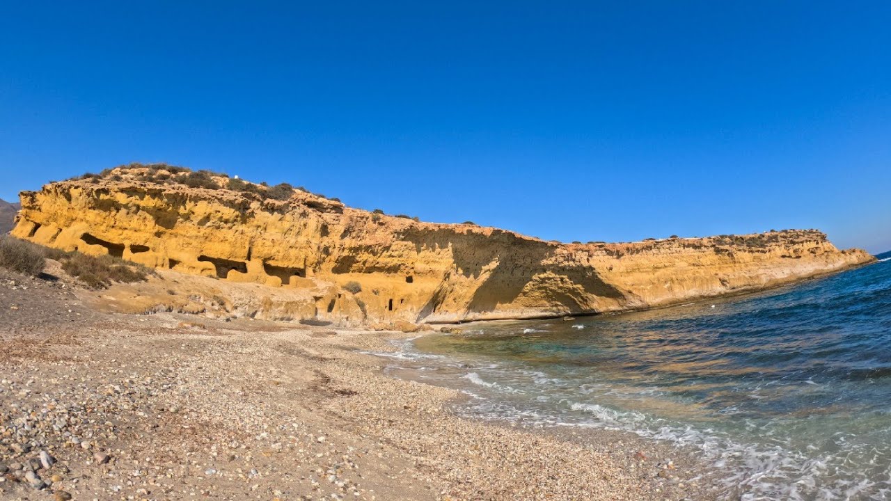 PLAYA LARGA, CALA BLANCA y el INTERIOR DE SUS CUEVAS!! | Lorca 2023