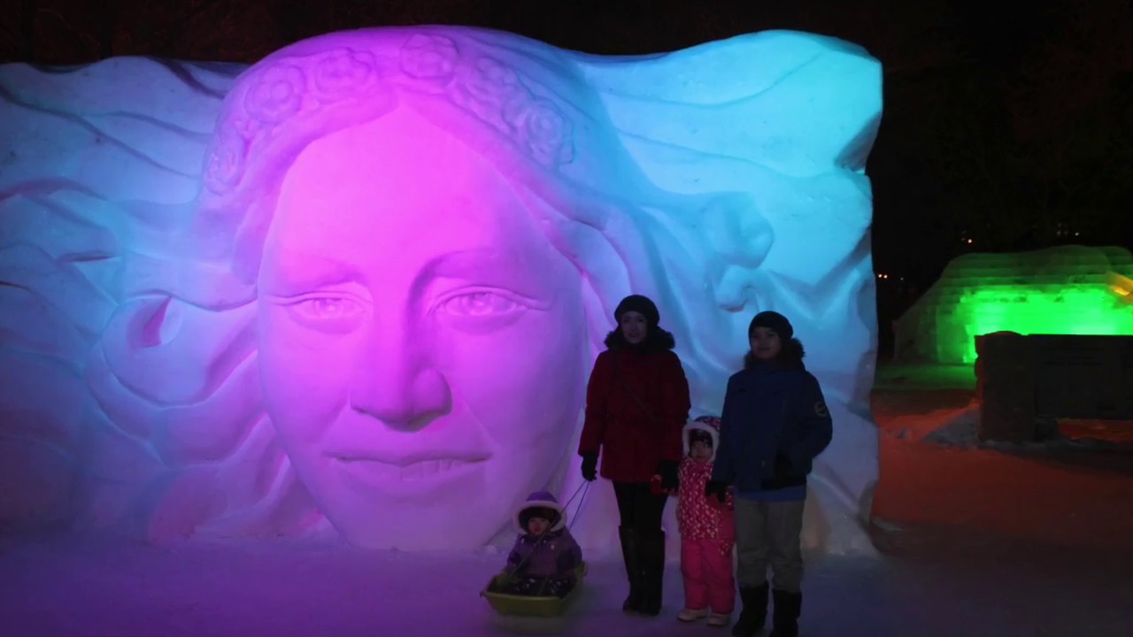 Ice Sculptures at the Forks National Historic Site winnipeg Winter A TEAM