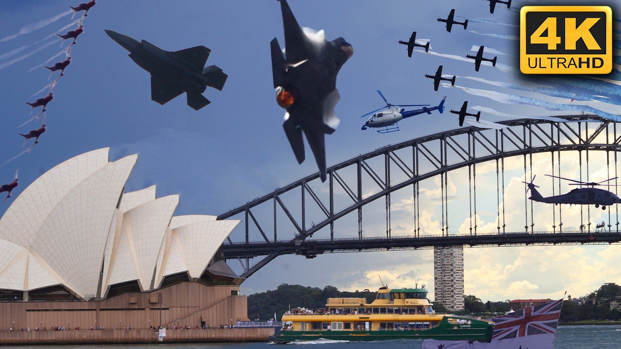 🇦🇺 RAN FLEET REVIEW SYDNEY  ✈️ F35 Flypast, RAAF Roulettes 🚁 ADF Helicopters ⛴️ Navy Warships