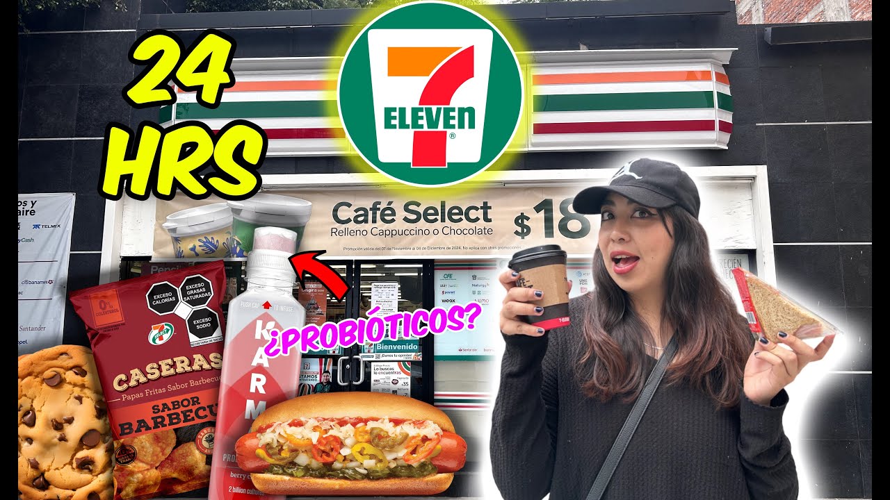 🍪24 HORAS COMIENDO SOLO COMIDA DEL 7 ELEVEN🥪 🧃 | CARITO DE CHILL