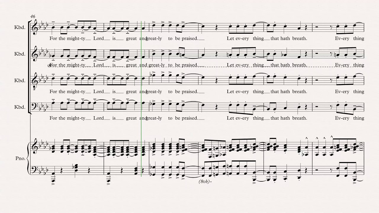 Let Everything That Hath Breath Alto Parts Predominant SATB