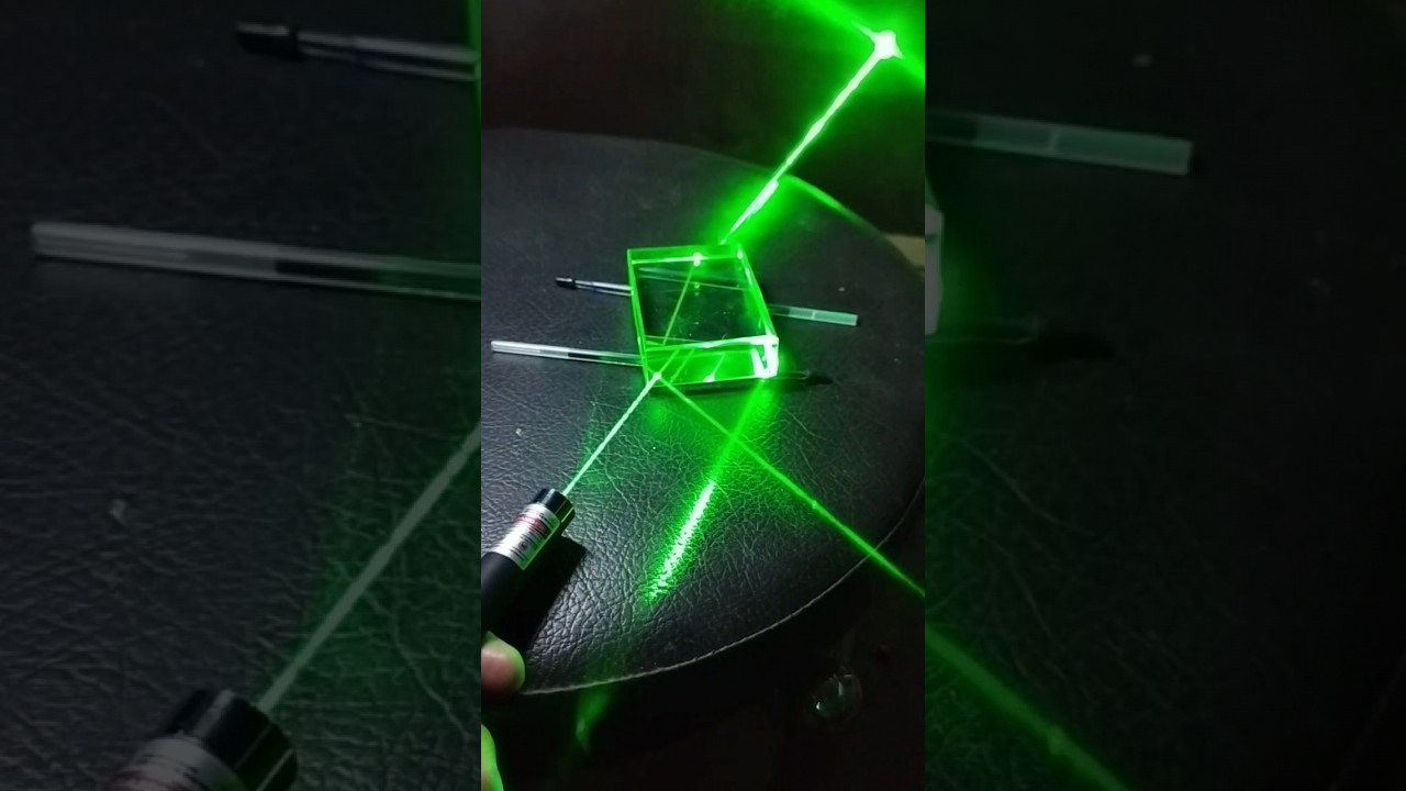 Refraction of light through a glass slab || Refraction of light #shorts #science #experiment