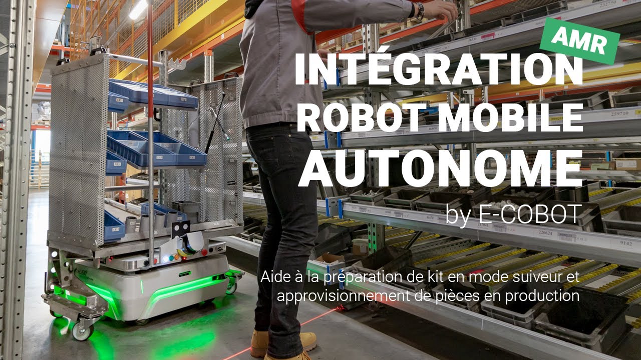 Robot mobile autonome (AMR) | HUSKY INDEX pour déplacer des servantes à roulettes