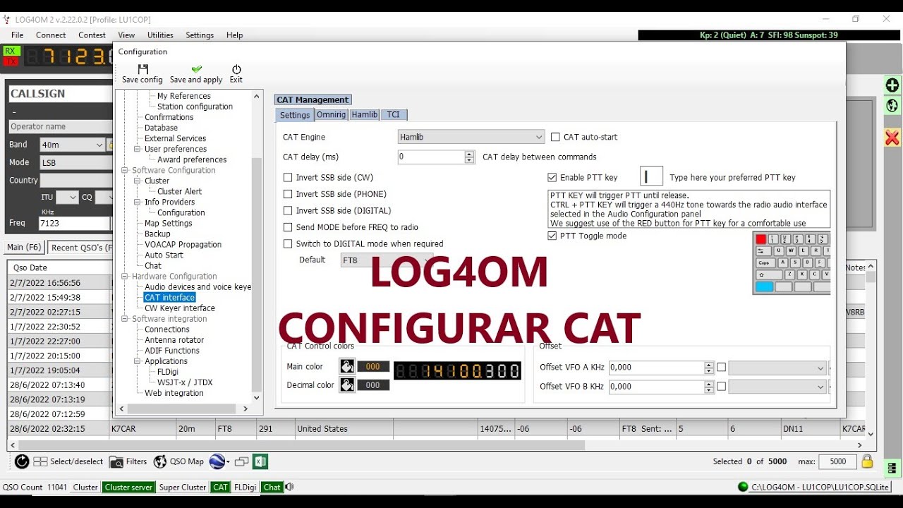 Configurar CAT LOG4OM