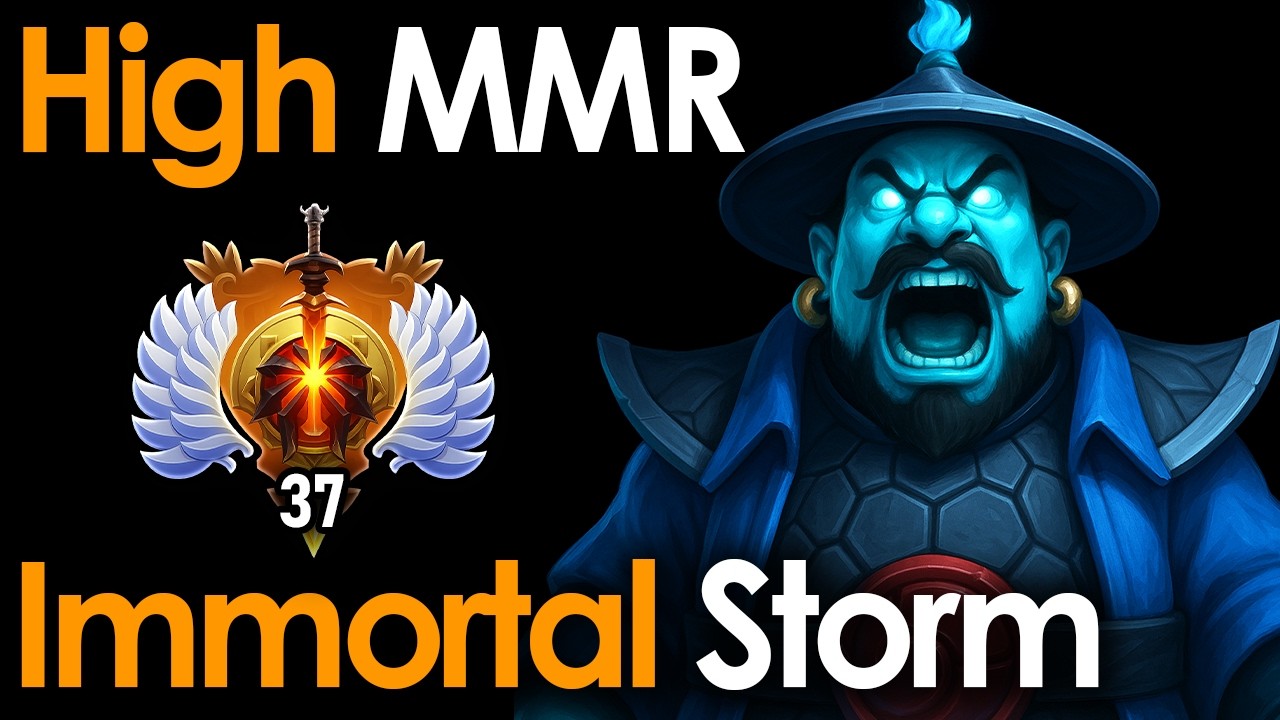 Storm Spirit Mid Lane Tier 30 Gameplay: Rank 37 Immortal Strategy 7.41f