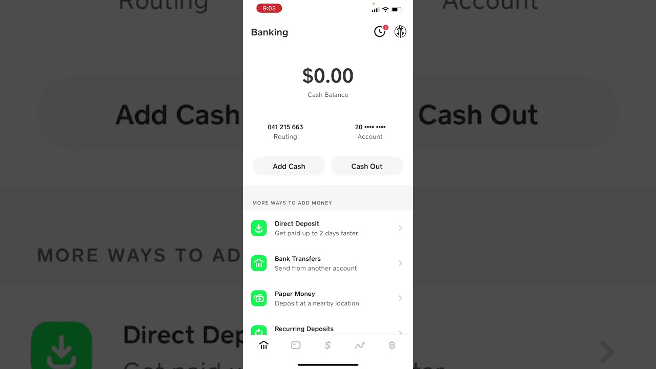 Finding Cash App Account Information for Direct Deposit