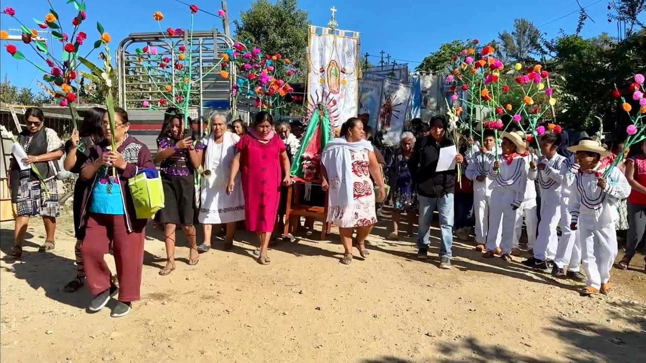 Día 12 de diciembre celebración en Guadalupe Nuevo Centro Zacatepec Oaxaca