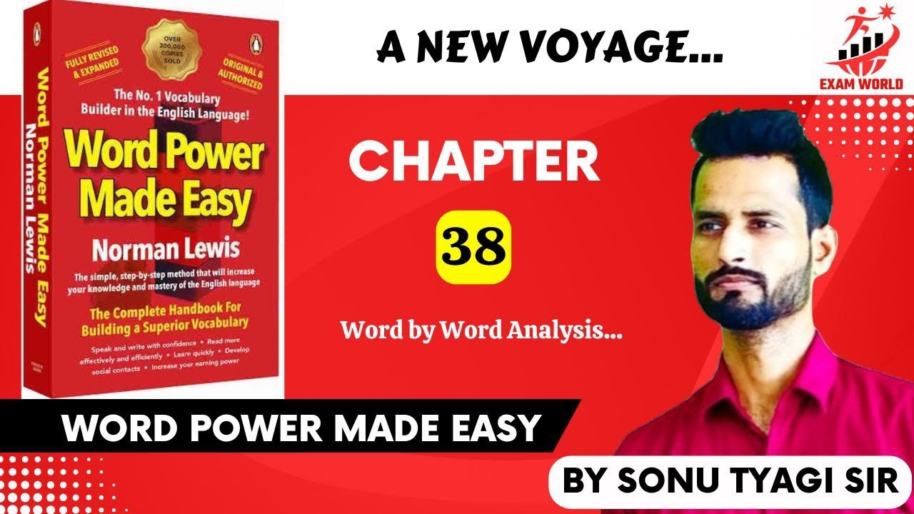Chapter 38 - Word Power Made Easy || Best for Vocabulary || Learn all ROOT WORDS || Sonu Tyagi Sir
