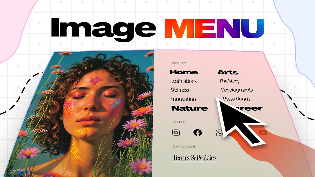 Elementor Advanced Full Width Menu with Image Hover Effect | Animated Navigation Mega Menu Design