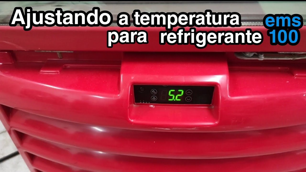 Ajustando a temperatura para refrigerantes, controlador EMS 100