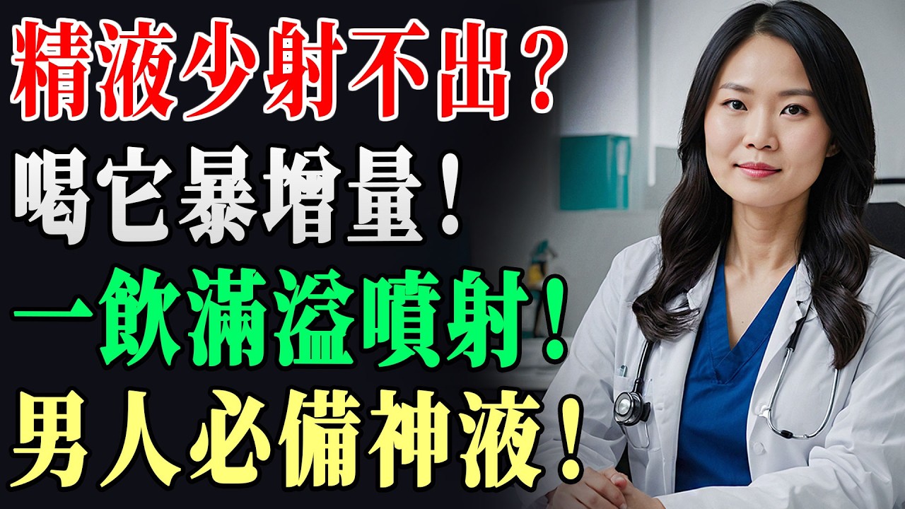 60歲以上男性注意！若射精只剩「一滴」，千萬別再吃「這個」，否則加速攝護腺衰退！ #男性健康 #攝護腺 #生理功能 !