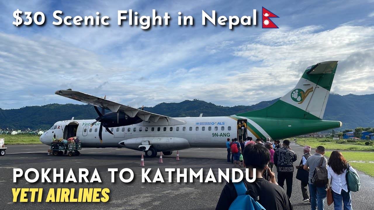 Pokhara to Kathmandu in 20mins | Amazing Flight journey in Nepal🇳🇵| Yeti Airlines ATR72-500 #nepal