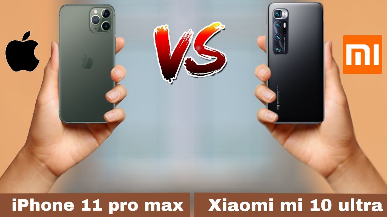iPhone 11 pro max vs xiaomi mi 10 ultra 🔥مقارنه بين