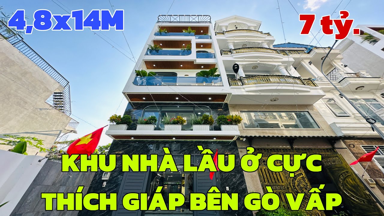Bán nhà quận 12(720) khu nhà lầu đẹp ở cực thích chỉ cách gò vấp một cây cầu xem là mê 
