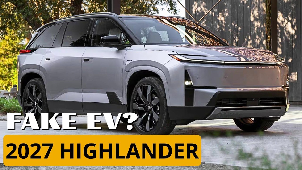 2027 Toyota Highlander EV Revealed: 320 Mile Range & NACS Port. #Toyota #Highlander #ElectricSUV