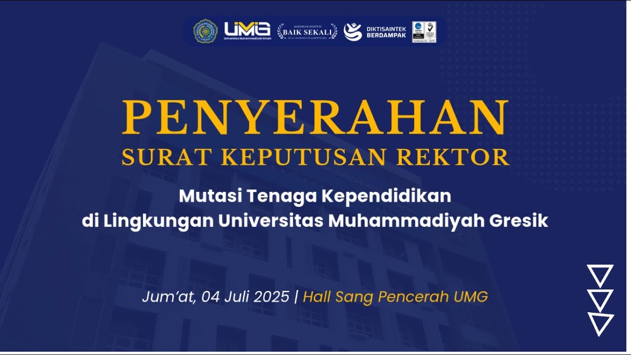 PENYERAHAN SURAT KEPUTUSAN REKTOR MUTASI TENDIK UMG