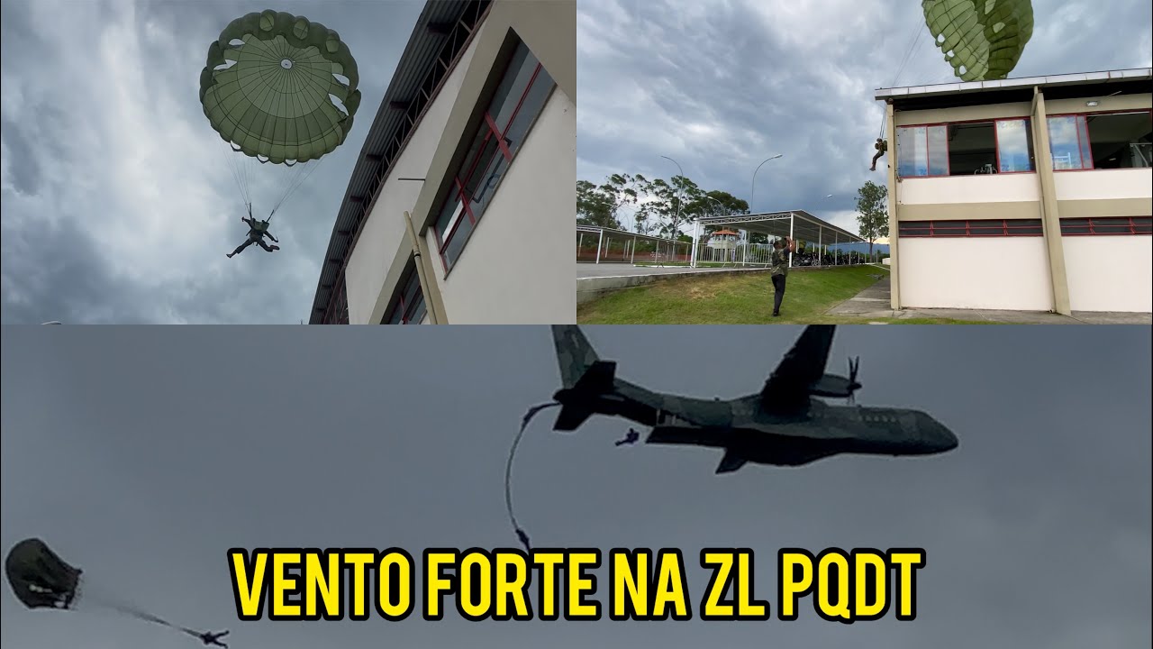 PRIMEIRO SALTO ARMADO E EQUIPADO COM VENTO FORTE NA ZONA DE LANÇAMENTO 🦅