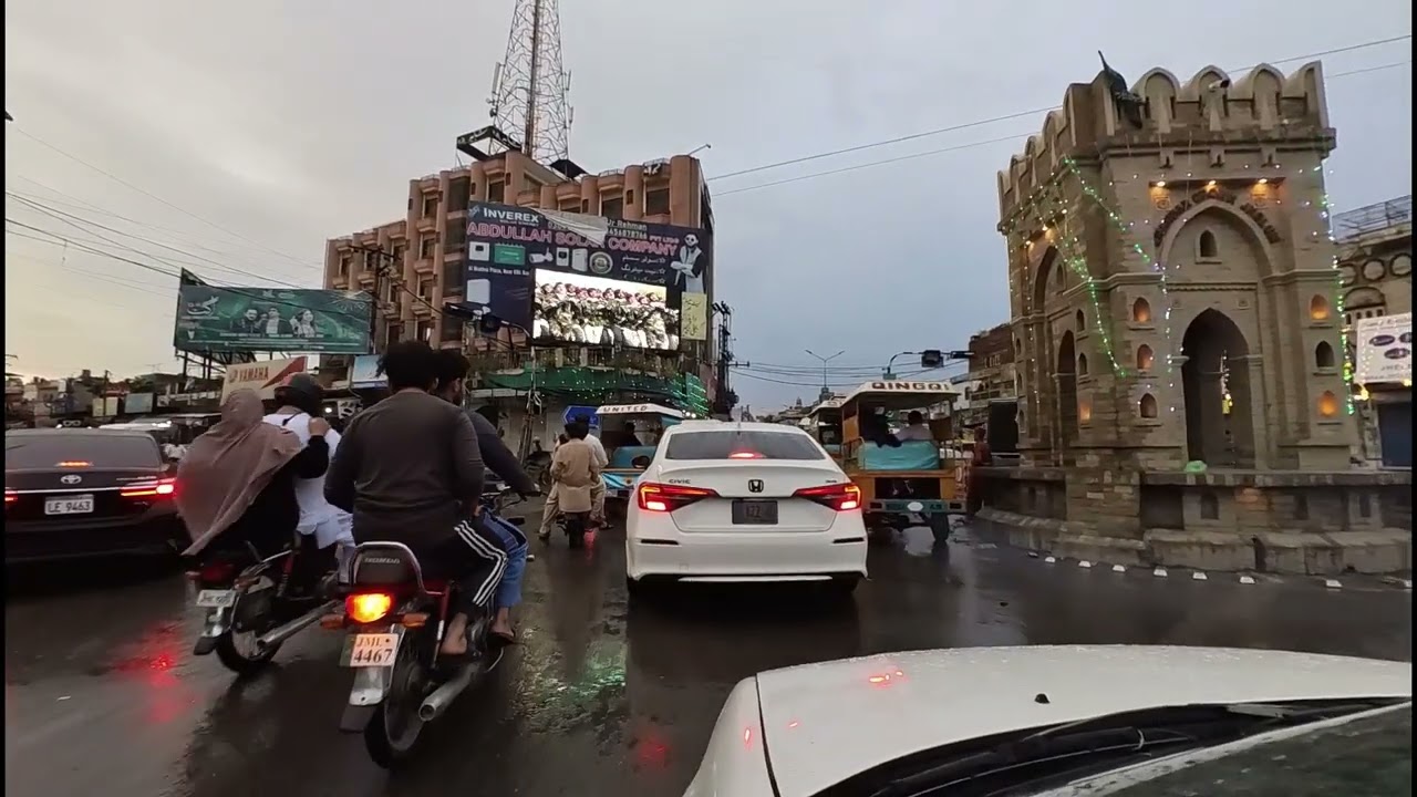 Driving in Jhelum city in rain