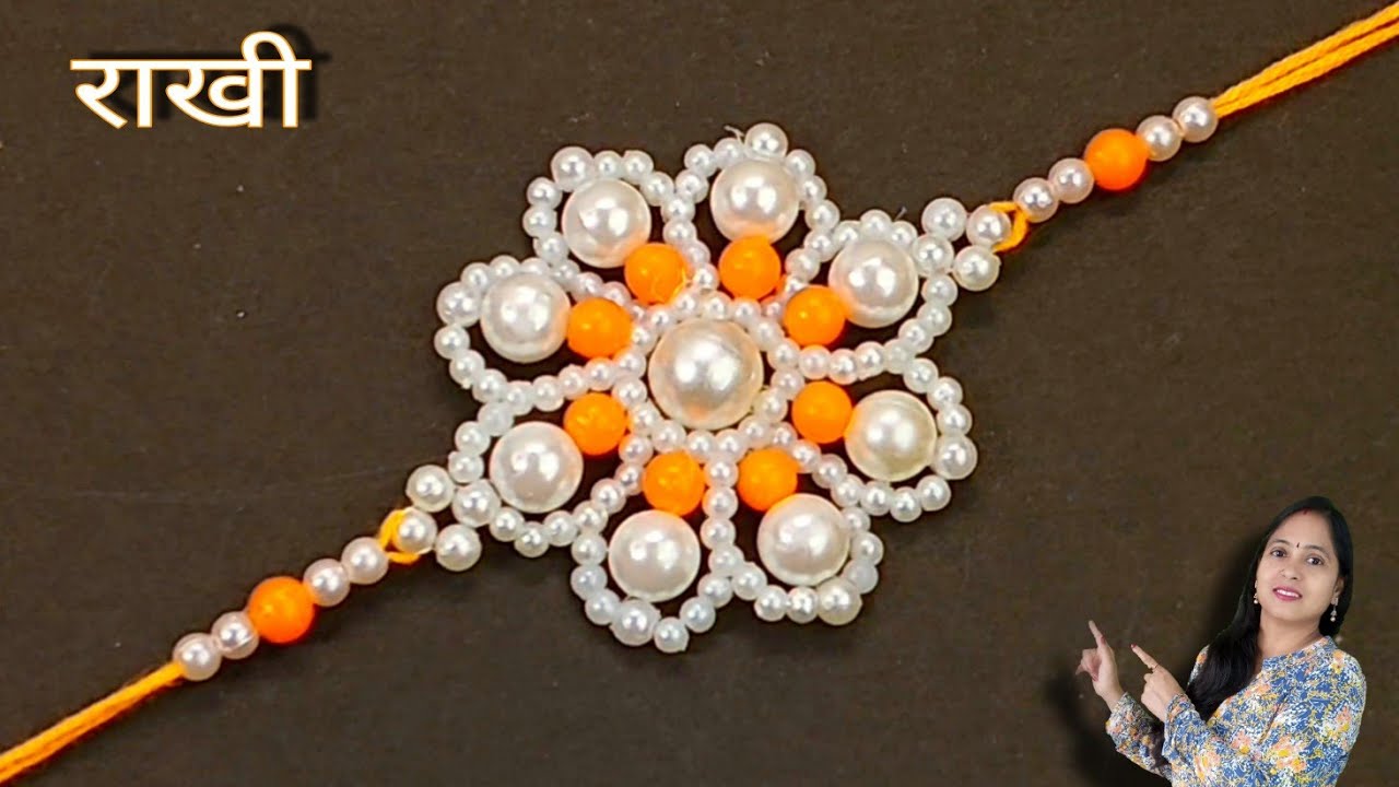 MAKING OF PEARLS RAKHI 39 / मोती की राखी बनाने का तरीका / Beads Rakhi 2023/ DIY BRACELET MAKING