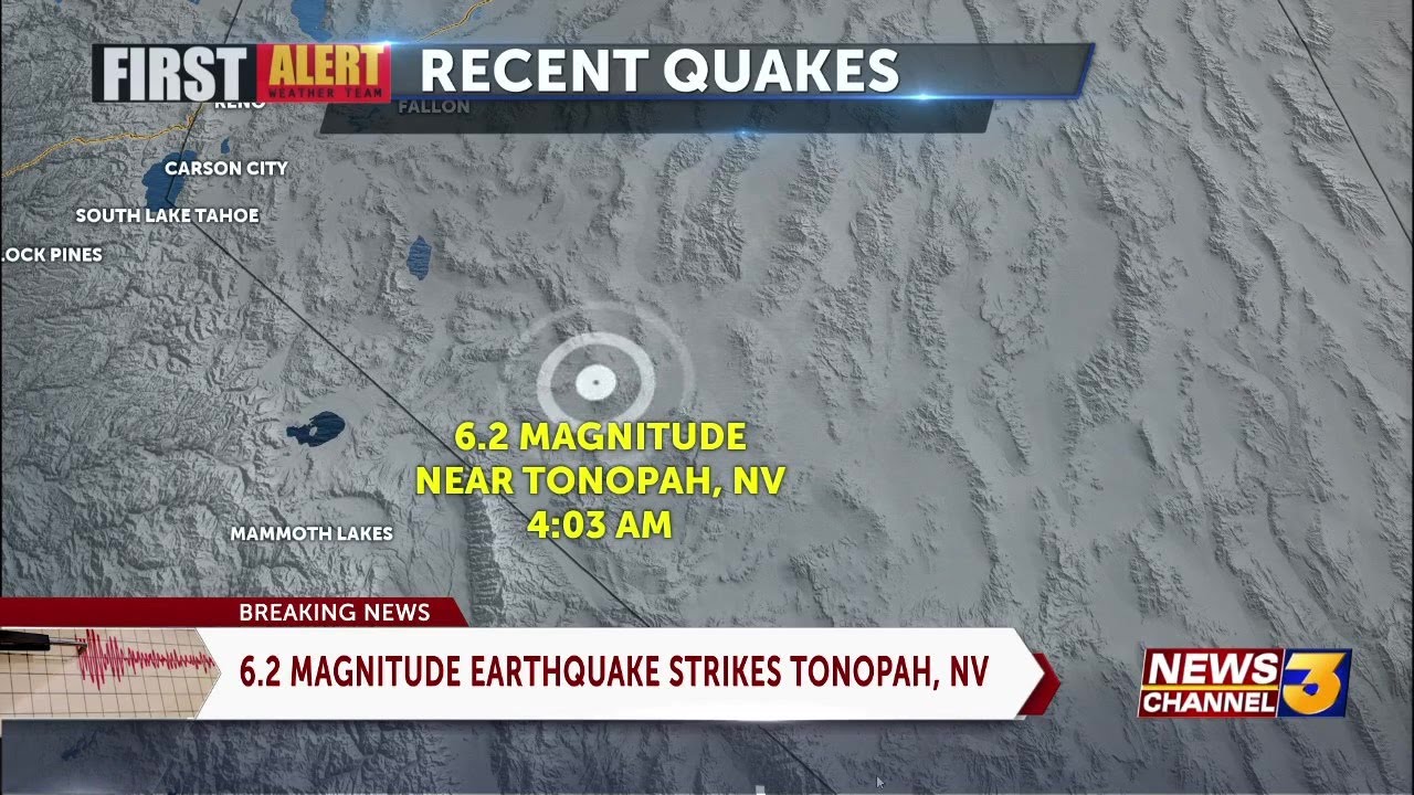 6.2 Magnitude earthquake shakes California and Nevada